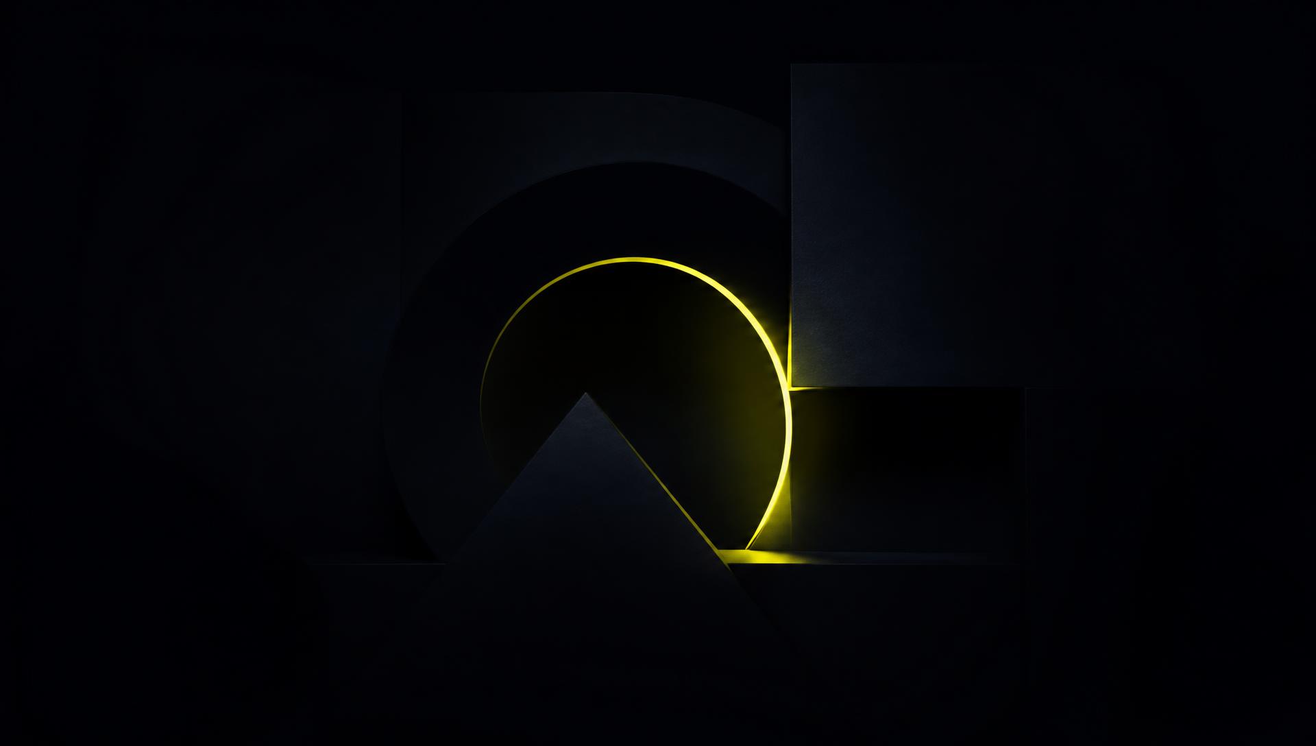 Abstract geometric forms revealing a hidden shape